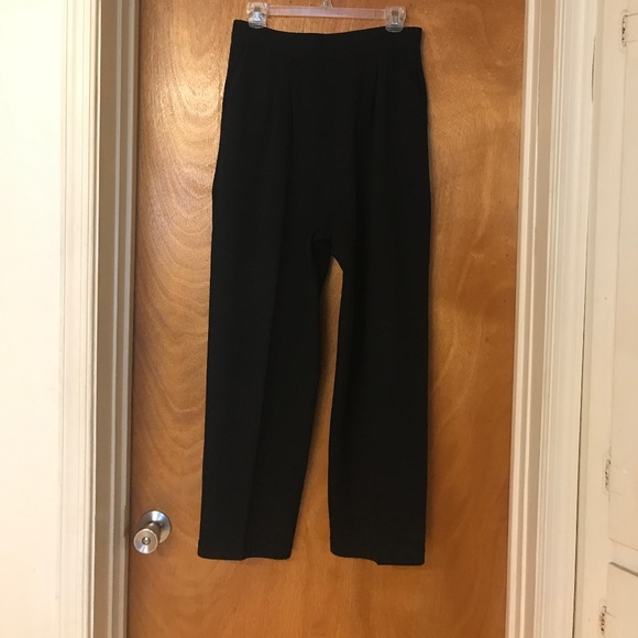 St. John Pants - St John Collection by Marie Grey black knit pants